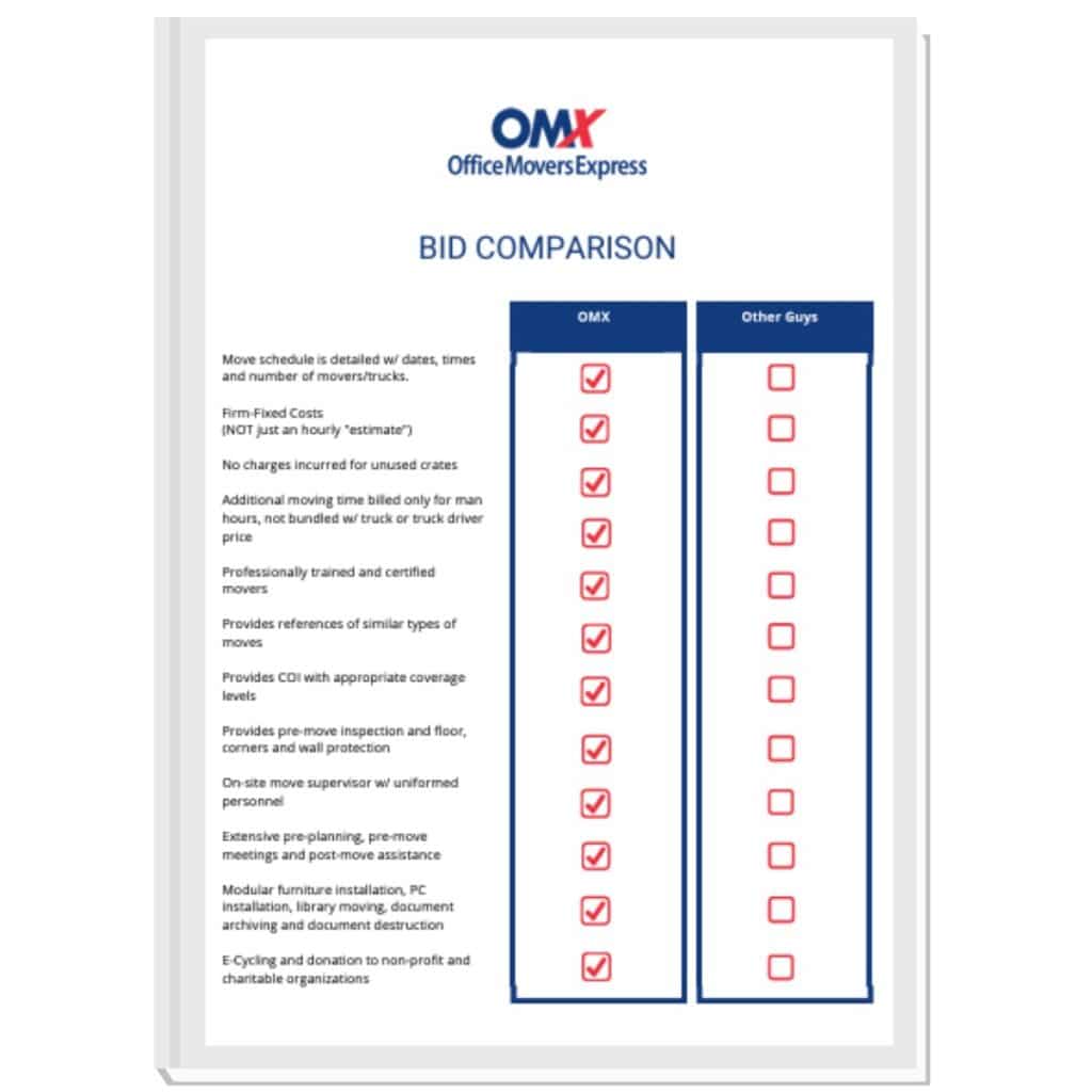 bid comparison cover